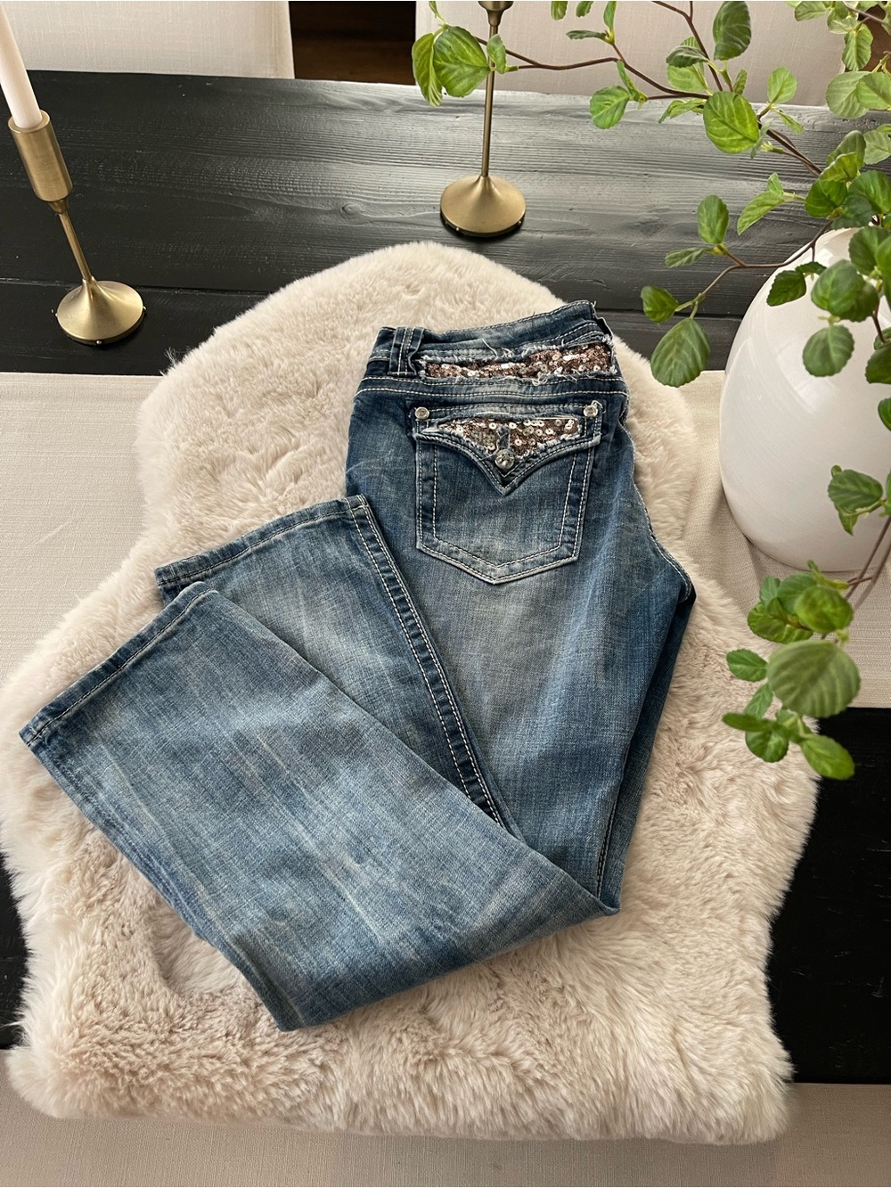 Miss me jeans cuffed capi pants sz 32